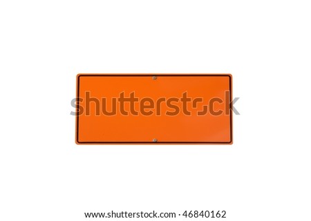 Construction warning sign isolated on white background