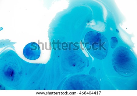 Blue Festive Christmas elegant Abstract artistic forming by blots. Futuristic style card. concept Elegant business presentations. Chaos aesthetics. Moving colorful paint splash. place for text