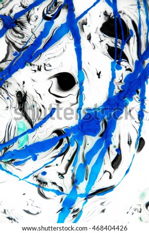 Blue Festive Christmas elegant Abstract artistic forming by blots. 