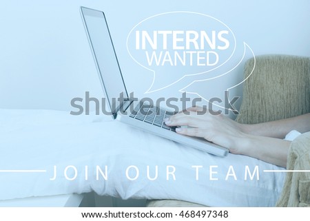 Interns wanted announcement message