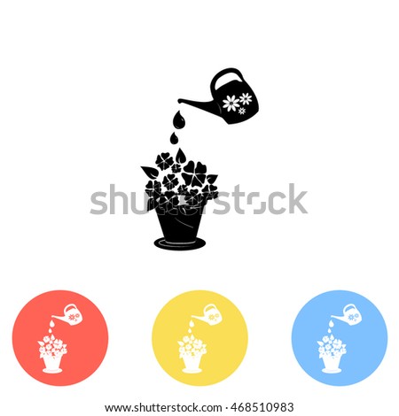 watering can with flower