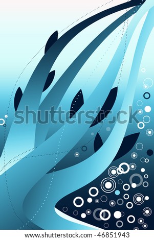Floral eco abstract background