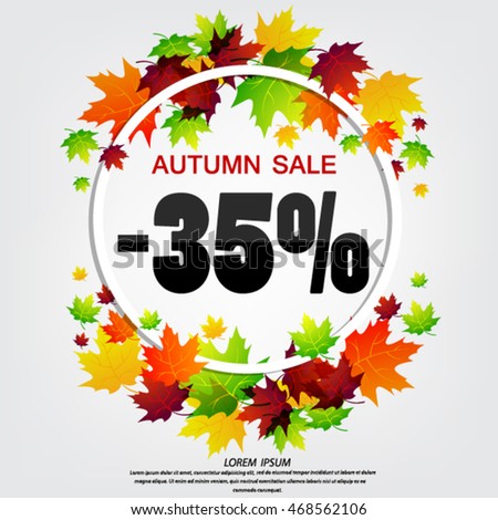 Autumn Sale. Vector illustration.