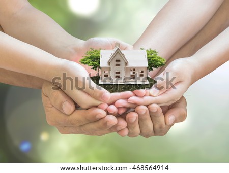 Home safety, house insurance, family assurance protection, and legacy planning concept  Royalty-Free Stock Photo #468564914