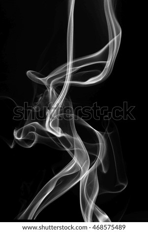 white smoke on black background,  