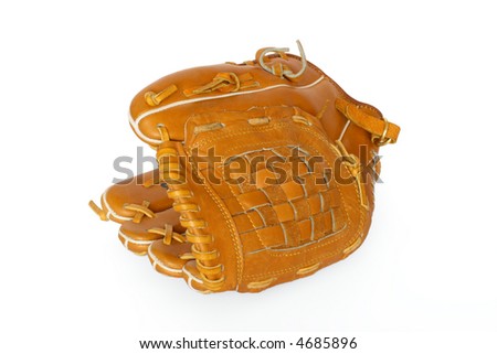 Baseball catcher mitt isolated on white background