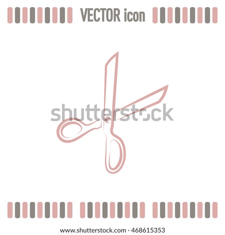 Vector illustration of scissors 