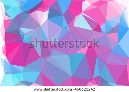 Pink and blue abstract polygon background