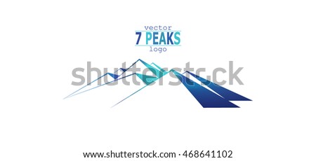 Mountains logo.  Seven peaks.