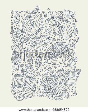 Forest leaves. Vector. Hand drawn artwork. Set collection. Bohemia concept for wedding invitations, cards, tickets, congratulations, branding, boutique logo, label. Web and mobile interface template