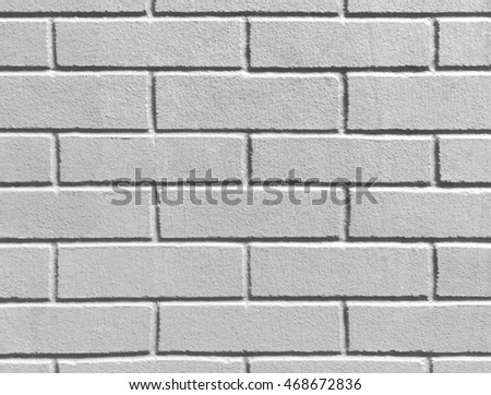 Abstract weathered texture stained old stucco gray and aged paint white brick wall background in rural room, grungy rusty blocks of stonework technology color horizontal architecture wallpaper