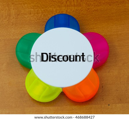 Business or financial word : Discount