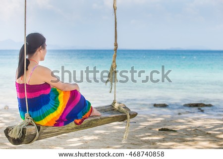 People are relaxing on the beach