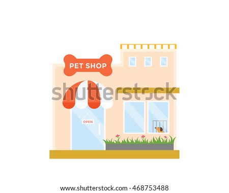Modern Flat Commercial Building - Pet Shop