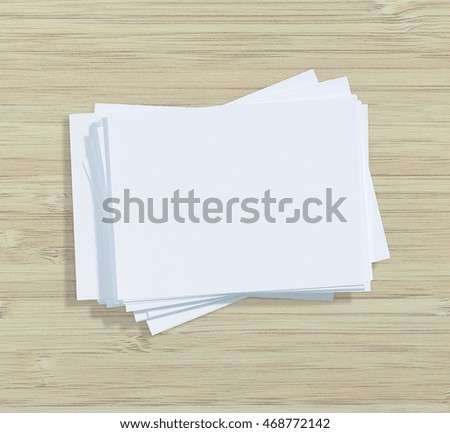 White Paper On Wood Table Of The Background