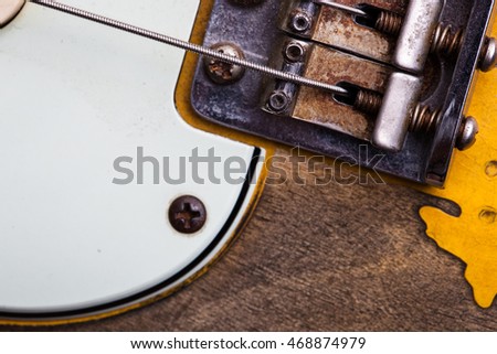 Vintage Heavy Relic Electric Guitar Close up