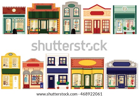 Boutique shops. Royalty-Free Stock Photo #468922061