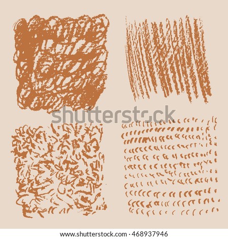 Handrawn scanning and cleaned texture - easy to use. Vector illustration.