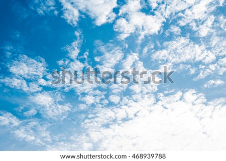 The clouds with blue sky.