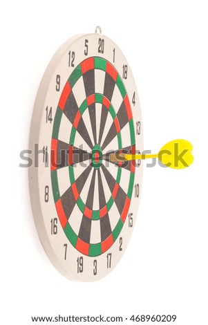 Dart target with arrows isolated on white background