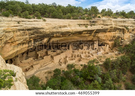 Mesa Verde National Park in Colorado. Royalty-Free Stock Photo #469055399