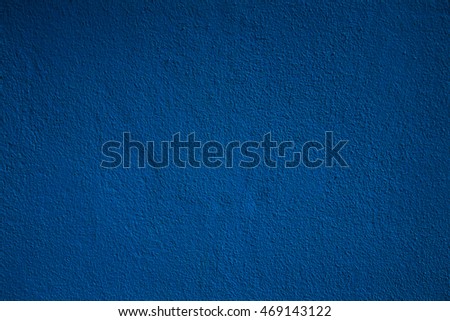 Blue wall vignette texture abstract background.