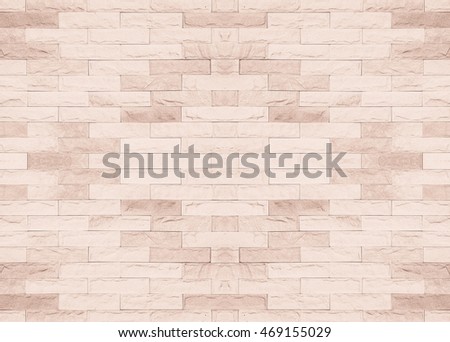 Tiled brick wall in light sepia beige black white tone texture background for interiors design home