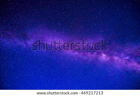 milky way on the night sky for background.