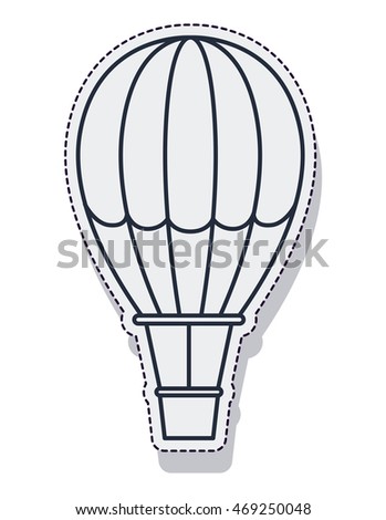 balloon air hot travel isolated icon vector illustration design