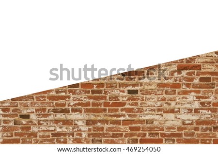 Bright brick brown wall with white blank space for text.