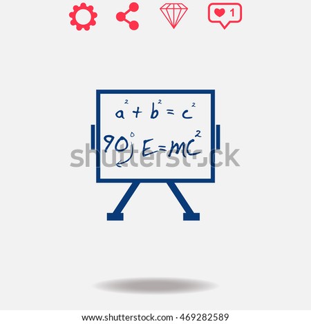 Science vector icon on grey background.