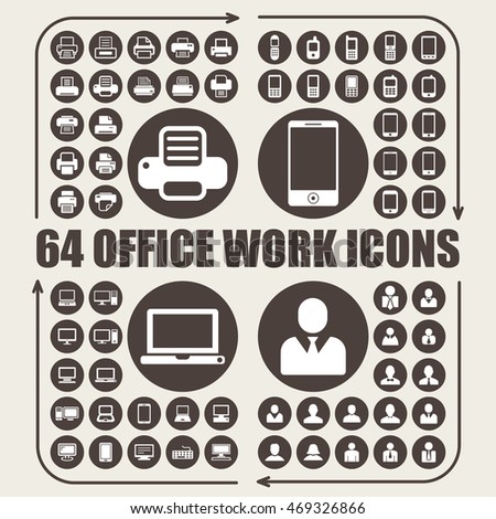 Office work vector graphic