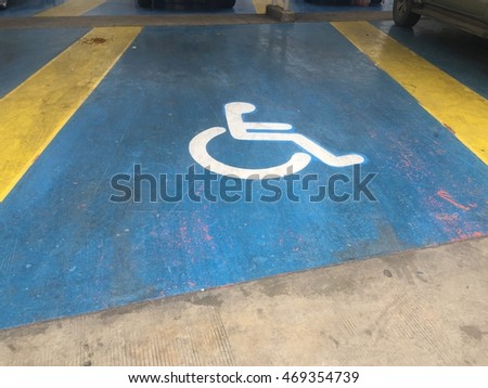 Reserved parking lot for mobility.