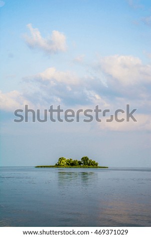 picture of little island in Dniper river.
