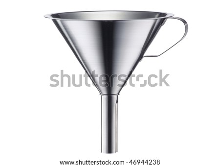 funnel - made of stainless steel Royalty-Free Stock Photo #46944238