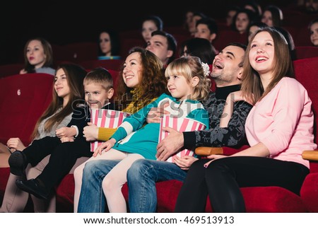 Happy family in the movie
