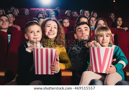 Happy family in the movie