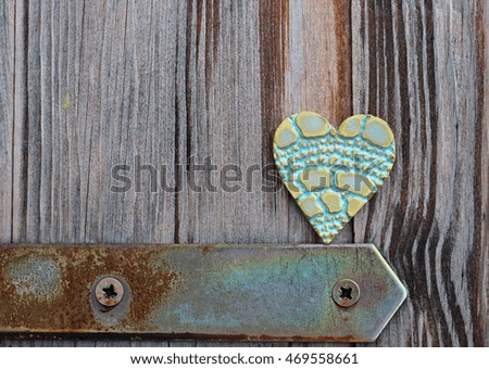heart on wood background
