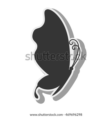 butterfly animal insect animal wings fly spring artistic silhouette vector illustration isolated
