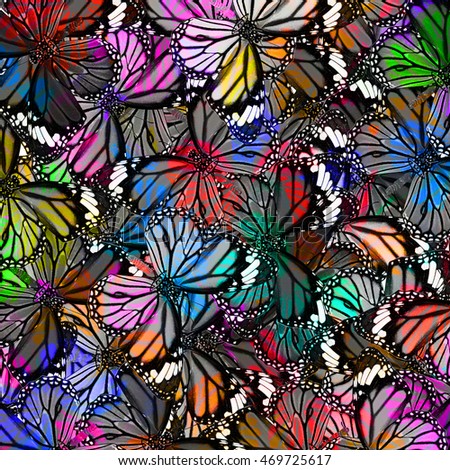 Fascinating grey and faded color background made of Common Tiger butterflies in the grace and exotic fancy texture, beautiful livery