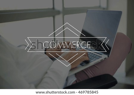 People Using Laptop and COMMERCE Concept