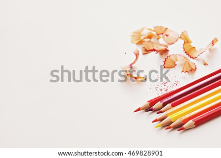 image of colorful pencils on table