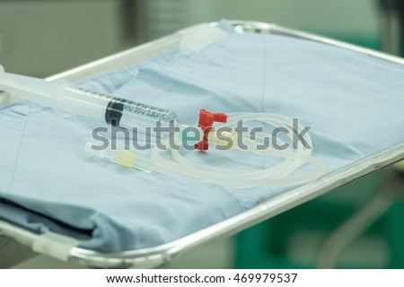 medicine in syring for injection Royalty-Free Stock Photo #469979537