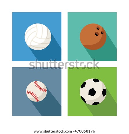 flat four Balls vector icon illustration isolated in a white background