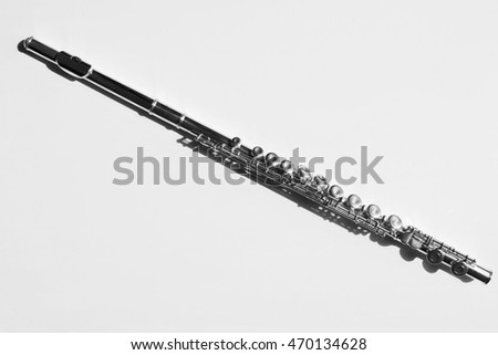 flute black and white whole Royalty-Free Stock Photo #470134628