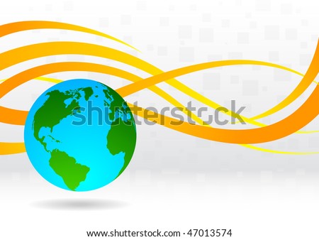 Vector background with globe; clip-art