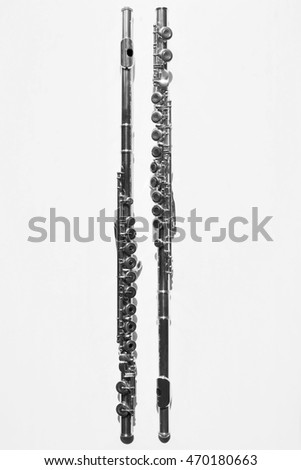 two flutes black and white 1 Royalty-Free Stock Photo #470180663