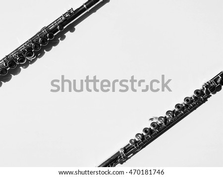 two flute black and white 3 Royalty-Free Stock Photo #470181746