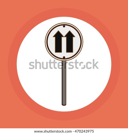 Road sign concept with icon design, vector illustration 10 eps graphic