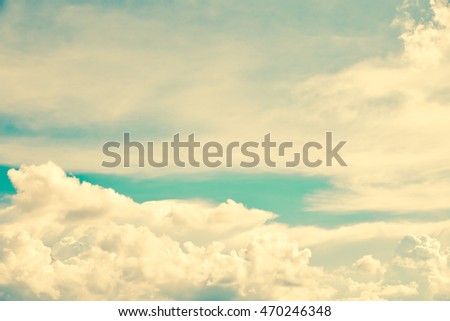 Cloudy sky vintage background